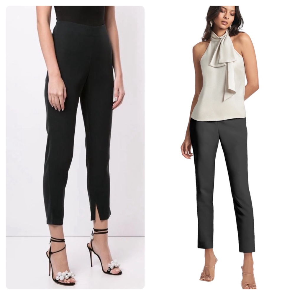 NEW SACHIN & BABI Sarina Cropped Pants Sz 0 Classic High Waist Black Business